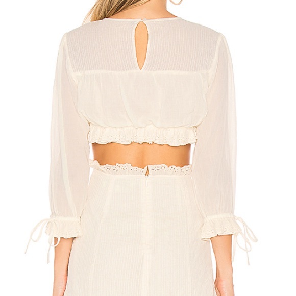 Lovers + Friends - Emily Crop Top in Ivory - Picture 3 of 8
